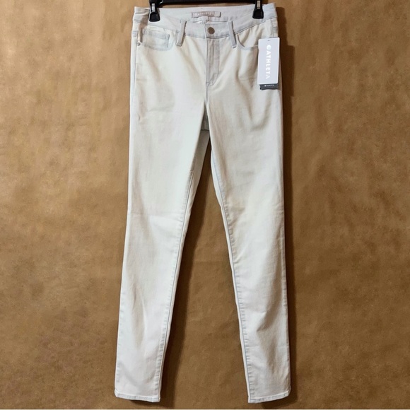 Athleta | NWT Sculptek Skinny Jeans Biscayne Wash Stretch Denim Size 10 Tall - Picture 1 of 11